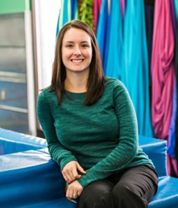 Occupational Therapist Lauren McCoy in the sensory gym