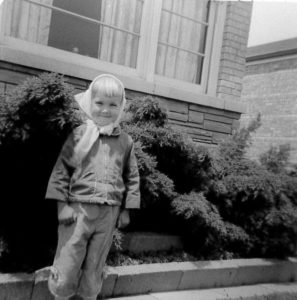 Therapy Aide Deb as a young girl in a black and white photo