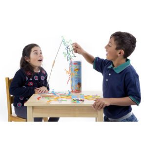 a boy and a girl playing Suspend game