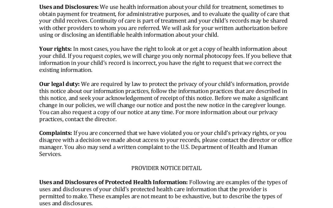 Provider Notice of Privacy Practices (wb)