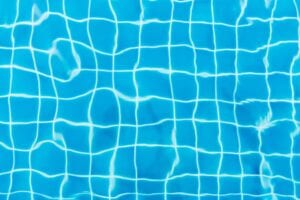 Water causing the pool floor to look distorted