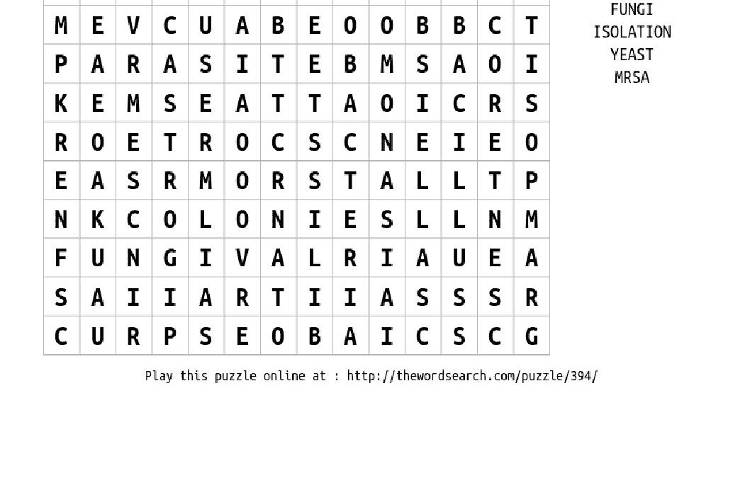 Microbiology word search