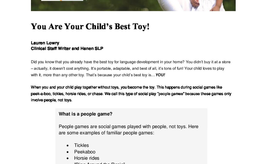 You are Your Child’s Best Toy