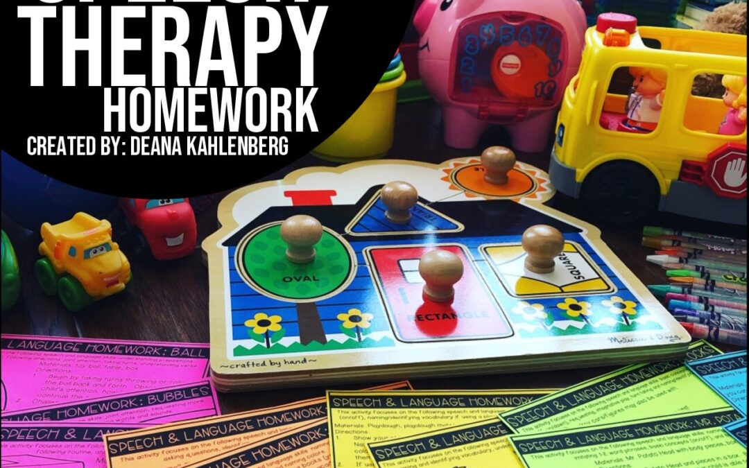 Play Based Speech Therapy Homework