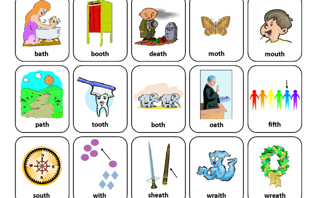 Final Voiceless TH Speech Therapy Articulation Cards Front