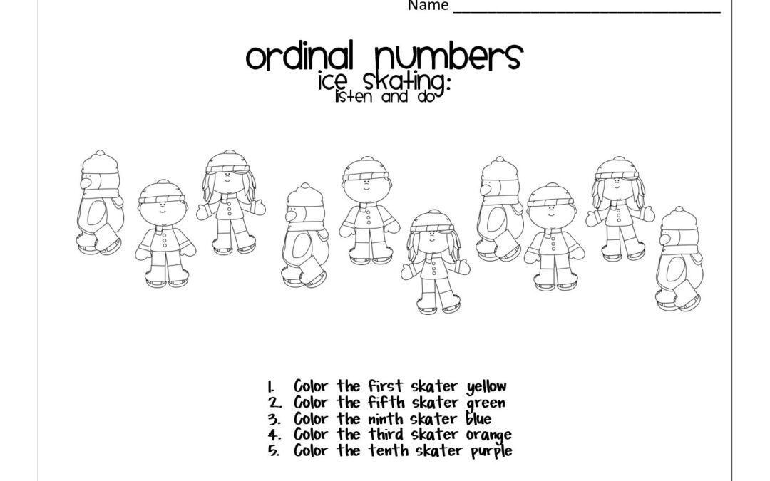 Ordinal Number Practice – Ice Skating